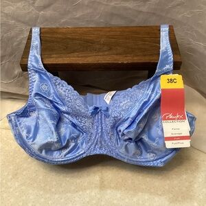 Playtex Collection Bra Full Coverage 38C Style #4422 Cornflower Blue Mexico NWT